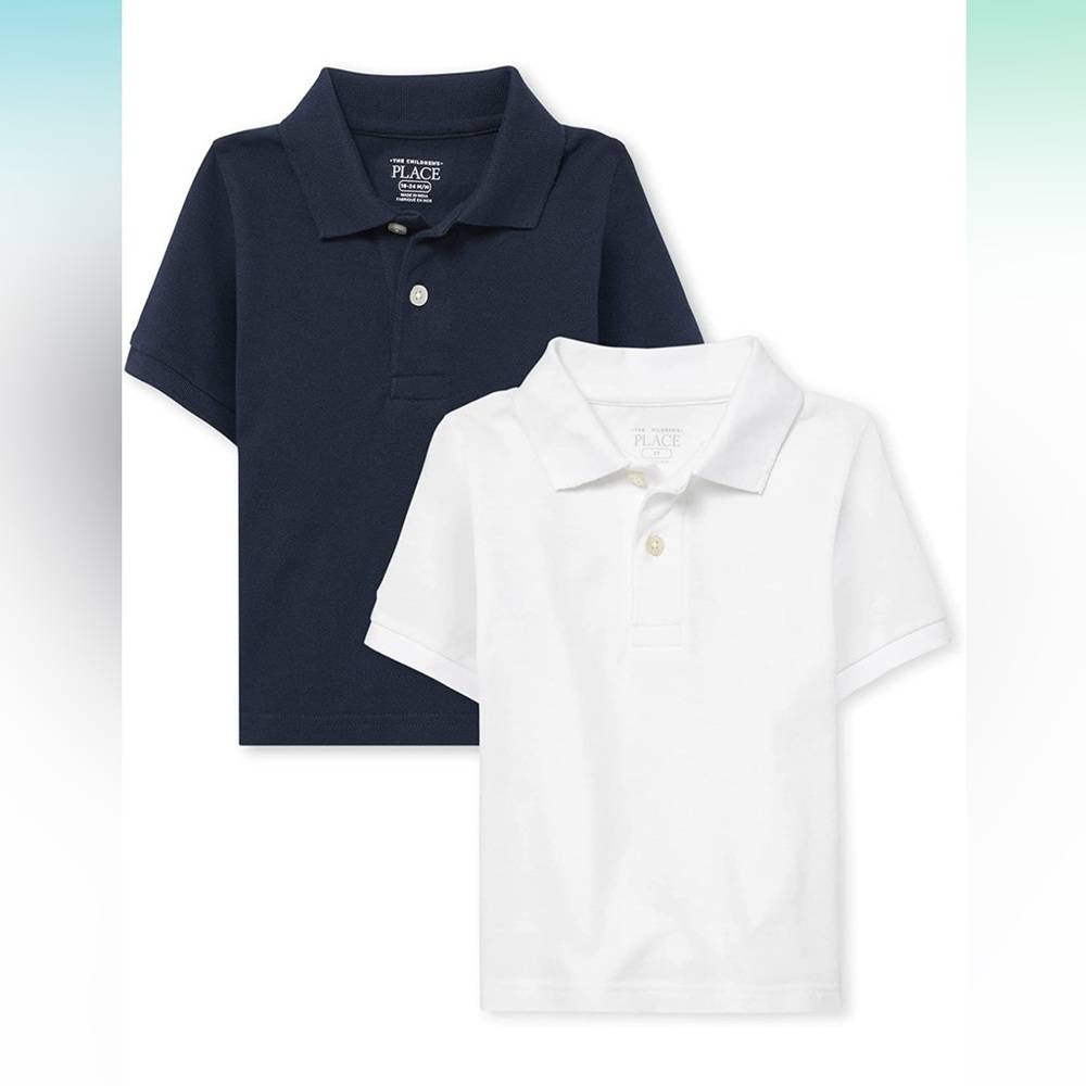 The Children's Place Baby Boys' and Toddler Short Sleeve Pique Polo 2-Pack